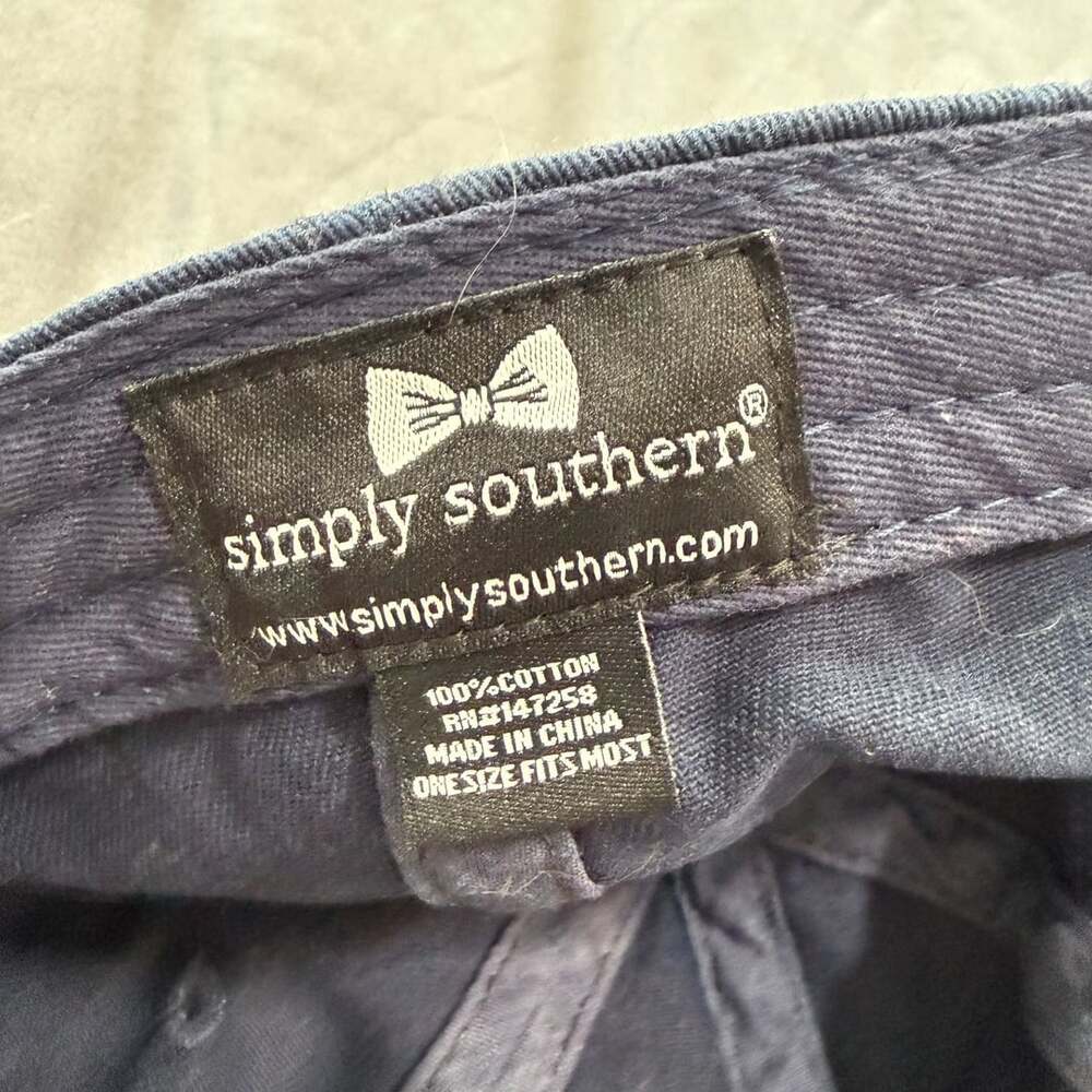 Simply Southern Black Distressed Palm Tree Baseball Cap Hat - Picture 7 of 8